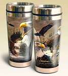Eagle Collage Steel Travel Mug 16 oz