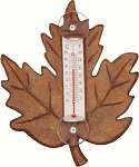 Stained Maple Leaf Small Window Thermometer