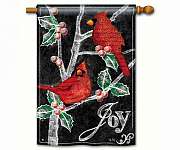 Christmas Cardinals Standard Flag