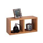 Bamboo Double Cube Wall Shelf