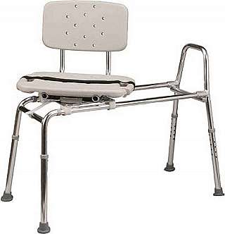 Sliding Transfer Bench with Swivel Seat