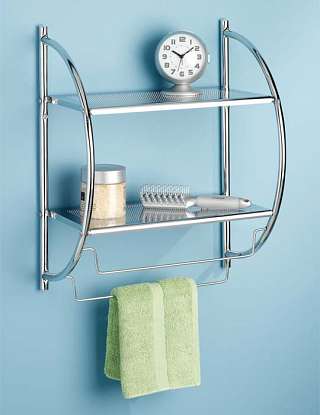 Chrome Shelf and Towel Rack
