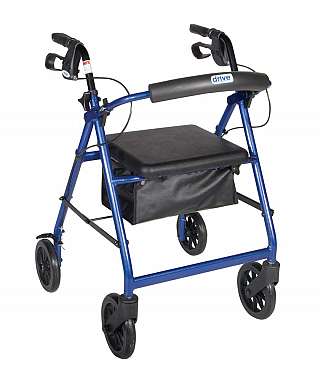 Aluminum Rollator with Fold Up and Removable Back Support