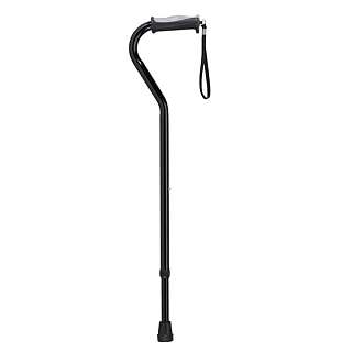Adjustable Height Offset Handle Cane with Gel Hand Grip