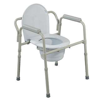 Folding Steel Bedside Commode