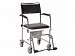 Portable Upholstered Wheeled Drop Arm Bedside Commode