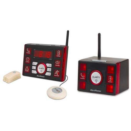 Clarity AlertMaster AL10 Notification System with AL12 Receiver and Doorbell for Two Rooms Clarity AlertMaster AL10 Notification System with AL12 Receiver and Doorbell for Two Rooms
