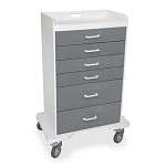 Silver Metallic Polyethylene Locking 6 Drawer...