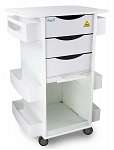 White Polyethylene MRI Core DX Lab Cart