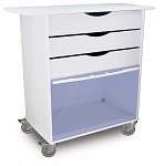 White Polyethylene Extra Wide Storage Cart...