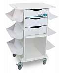 White Polyethylene Core CL Cart with Clear...
