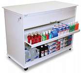 White Polyethylene Cayman Lab Island 4 Foot...