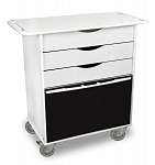 White Polyethylene Extra Wide Storage Cart...