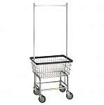 Standard Laundry Cart w/ Double Pole Rail