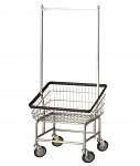 Large Front Load Laundry Cart w/ Double Pole