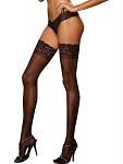 Stay-Up 3-Inch Lace Top Lycra - Black