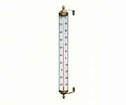 24 inch Thermometer Living Finish Brass