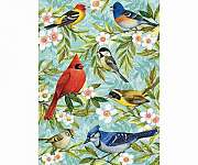 Bird Collage House Flag