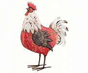 Country Rooster 18 inch Black White