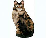 Long-Haired Tabby Doorstop