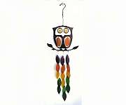 Retro Owl Metal Glass Chime