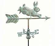 Rabbit Garden Weathervane Blue Verde Copper