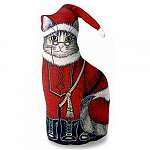 Santa Kitty Doorstop
