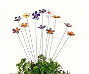 Small Enamel & Copper Flowers set of 24