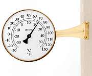 Vermont Large Dial Thermometer Living Finish Brass