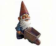 Wheelbarrow Willie Garden Gnome Statue