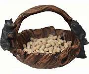 Wood Look Bears Basket