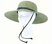 Wo's Braided Wide Hat Green