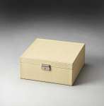 Butler Hors D'oeuvres Storage Case - CREAM LEATHER