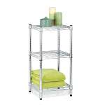 3 Tier Chrome Wire Shelving Tower, 14x15x30