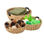 3 Pc Round Natural Baskets