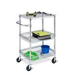 3 Tier Chrome Hd Urban Rolling Cart