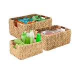 3 Pc Rectangular Set With Wood Handles