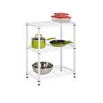 3 Tier White Shelving Unit 250 Lbs