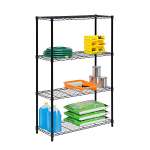 4 Tier Black Shelving Unit 250 Lbs