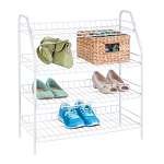 4 Tier Wire Shelf, White