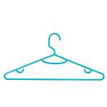 60 Pack Plastic Tubular Hangers