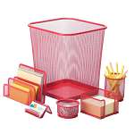 6 Pc Steel Mesh Desk Set
