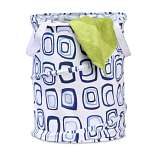 Medium Patterned Pop Open Hamper, Blue Squares