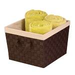 Large Woven Nested Tote With Liner Espressoblack