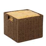 Parchment Cord Crate, Brn