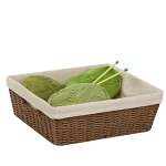 Parchment Cord Basket with Liner, Espresso