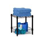 Urban Steel Black Table Wbasket