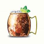 Moscow Mule Copper Mug with Brass Handle 16 oz