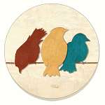 Birds on a Line Coasters Set of 4