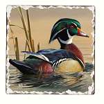 Water Birds Tumbled Tile Coasters Set of 4